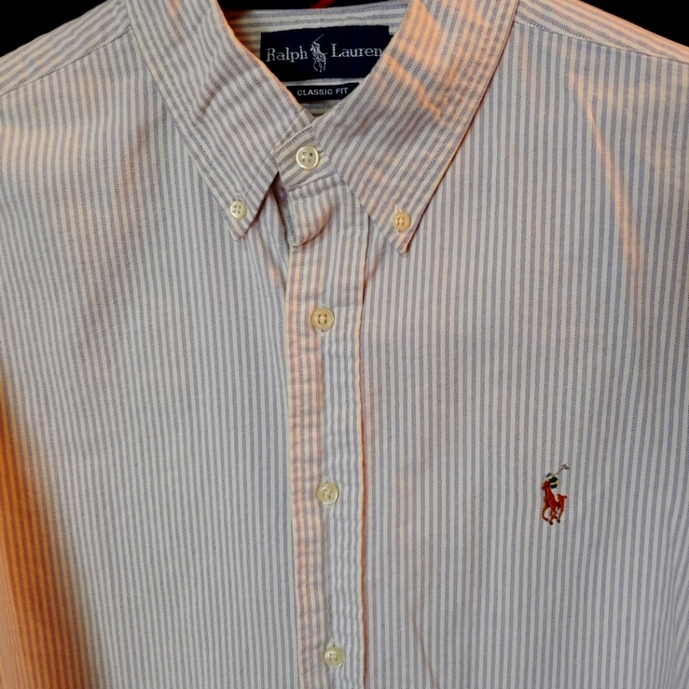 Men's Button down Polo Shirt by Ralph Lauren.